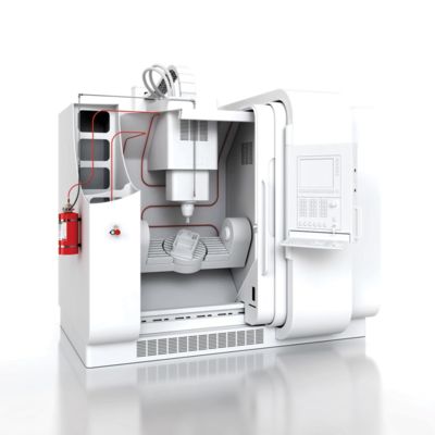 Löschsystem in CNC-Maschine